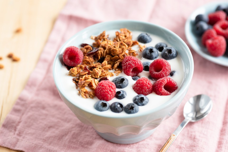 Greek yoghurt with fresh fruit is another good snack option for people on a diet