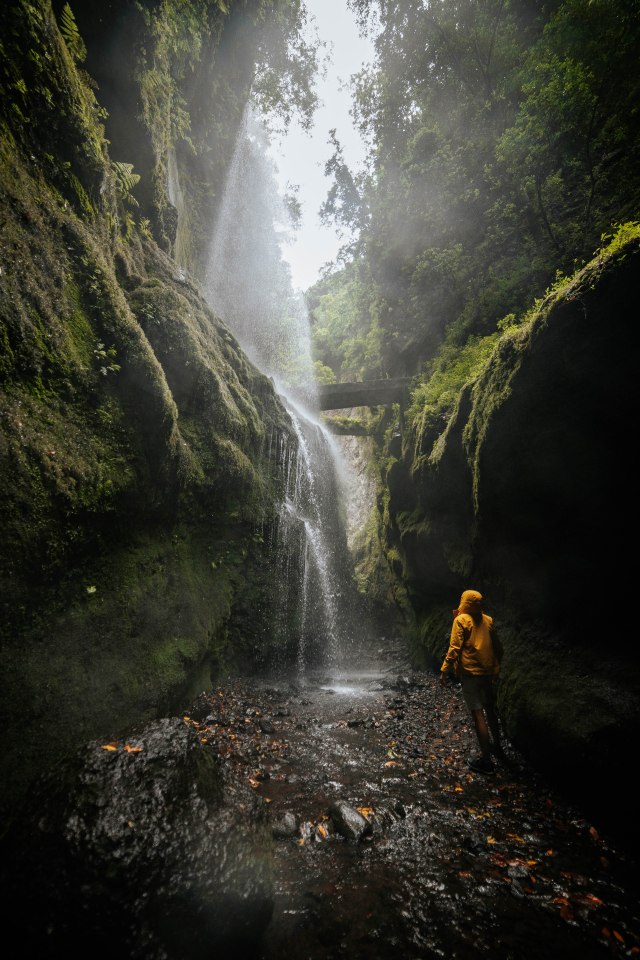 The stunning Cascada de los Tilos waterfall