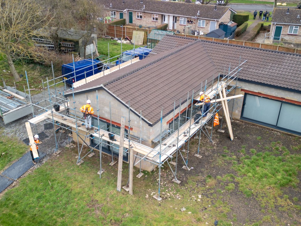 Builders arrived at the spa complex to start the demolition of the spa