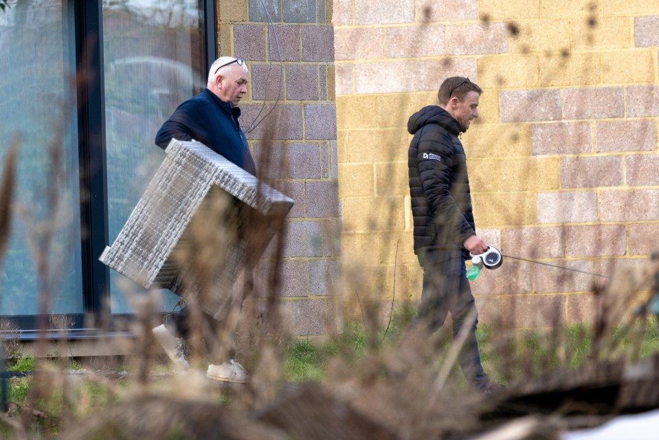 Furniture was also carted off site