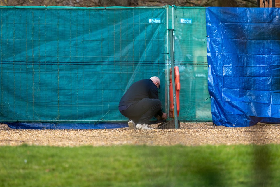 More temporary fencing was put up over the weekend