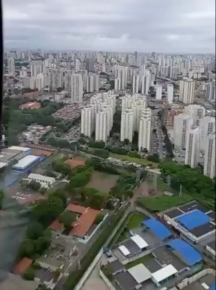 A video grab of the helicopter taking off from Campo de Marte Airport in São Paulo, 62 miles off its crash site