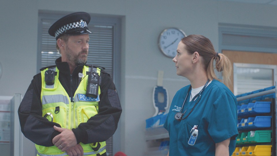 New Casualty episodes will see Dr Stevie working with police to enforce the new security system