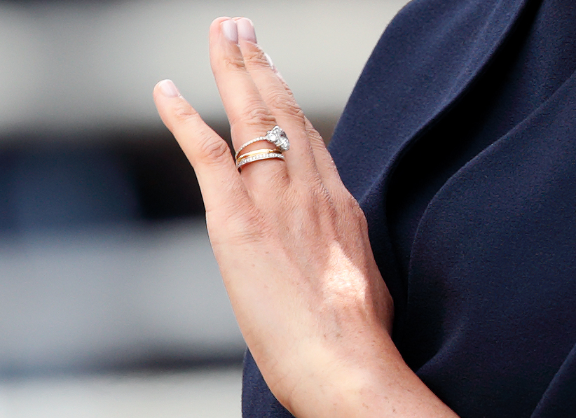 Meghan’s wedding band and engagement ring alone are worth six figures – but could have shot up value given its royal wearer