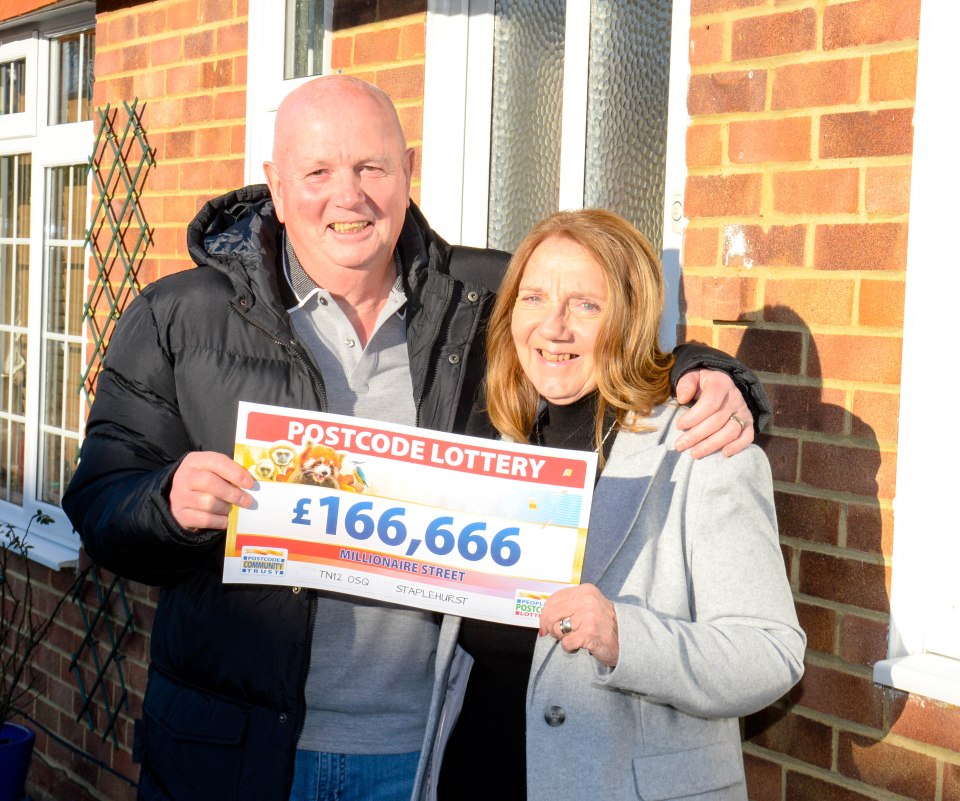 Tony Frater won a £166,666 Postcode Lottery jackpot