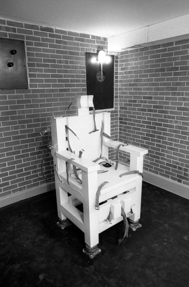 The chair in Alabama which Evans was electrocuted on