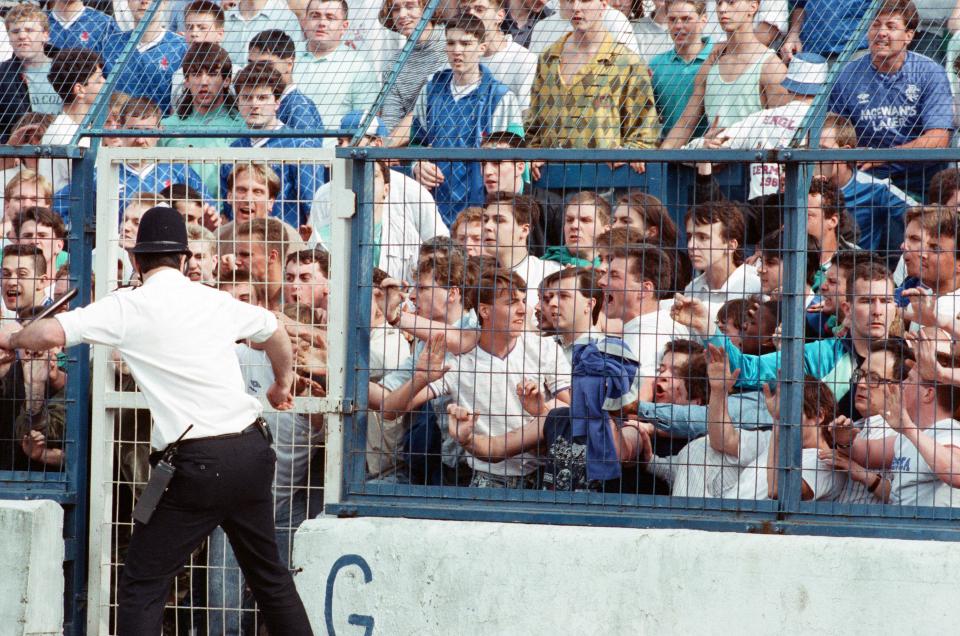 Chelsea fans broke onto the pitch at the end of the game