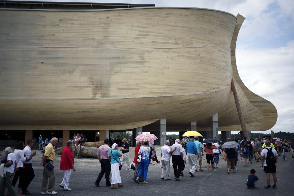 The Ark Encounter theme park in Williamstown, Kentucky is home to the giant structure