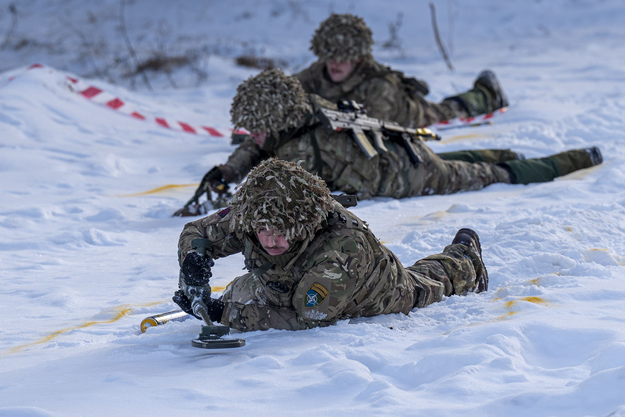 British troops completing military drills with Nato forces near the Russian border