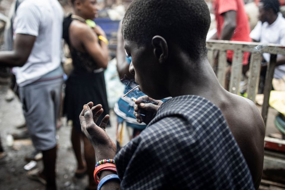 The illegal drug is sold and smoked openly on the streets of the capital