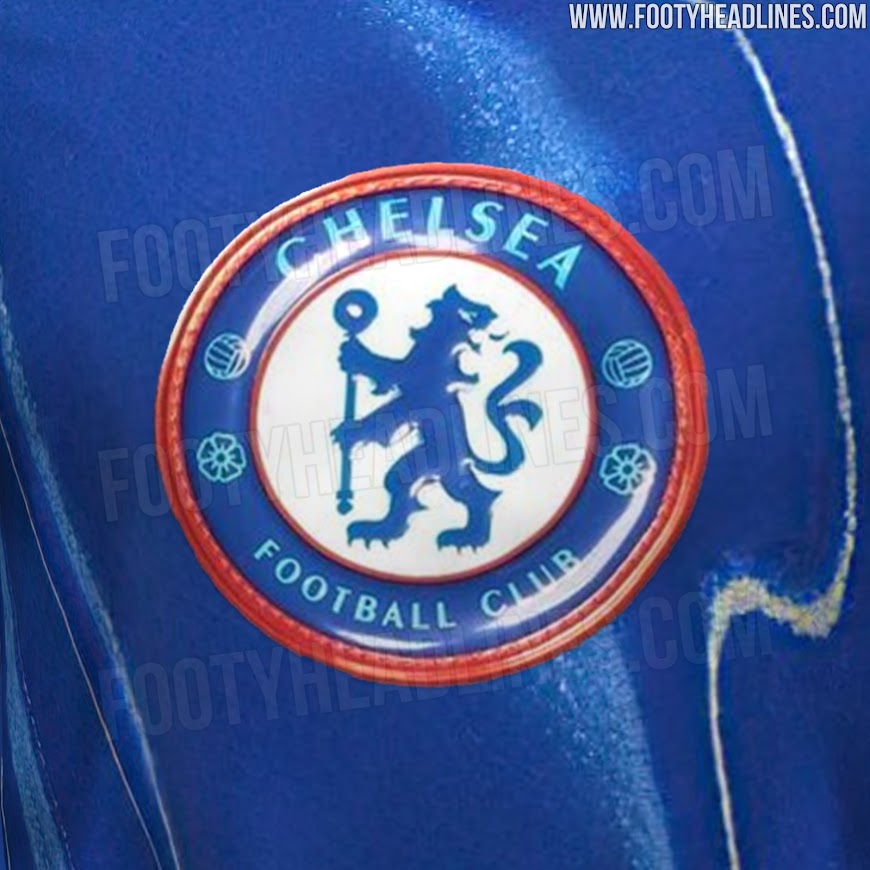 The new kit shows the badge being wrapped around in red