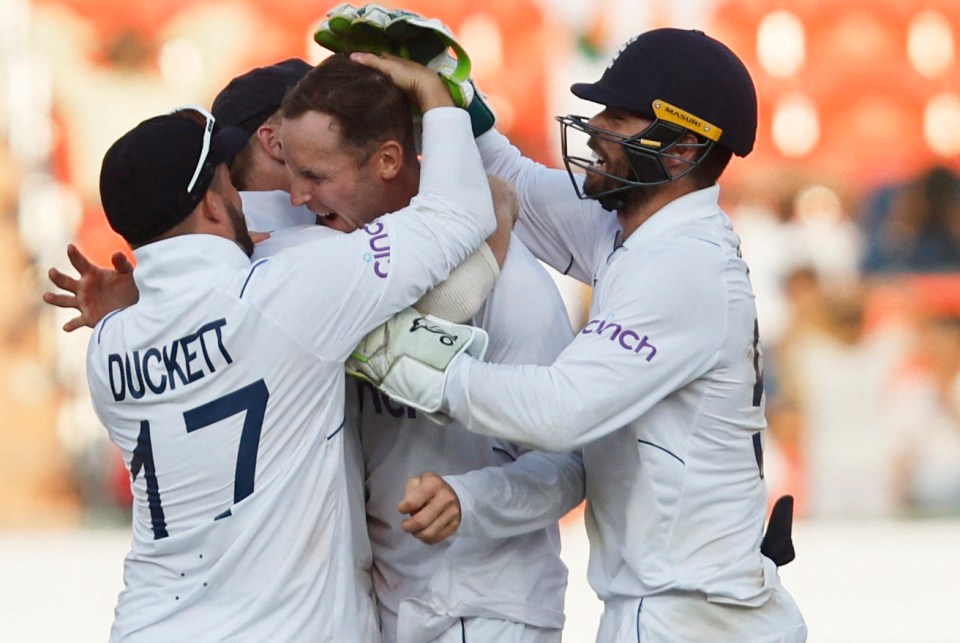 Tom Hartley won the game for England with a seven-wicket haul