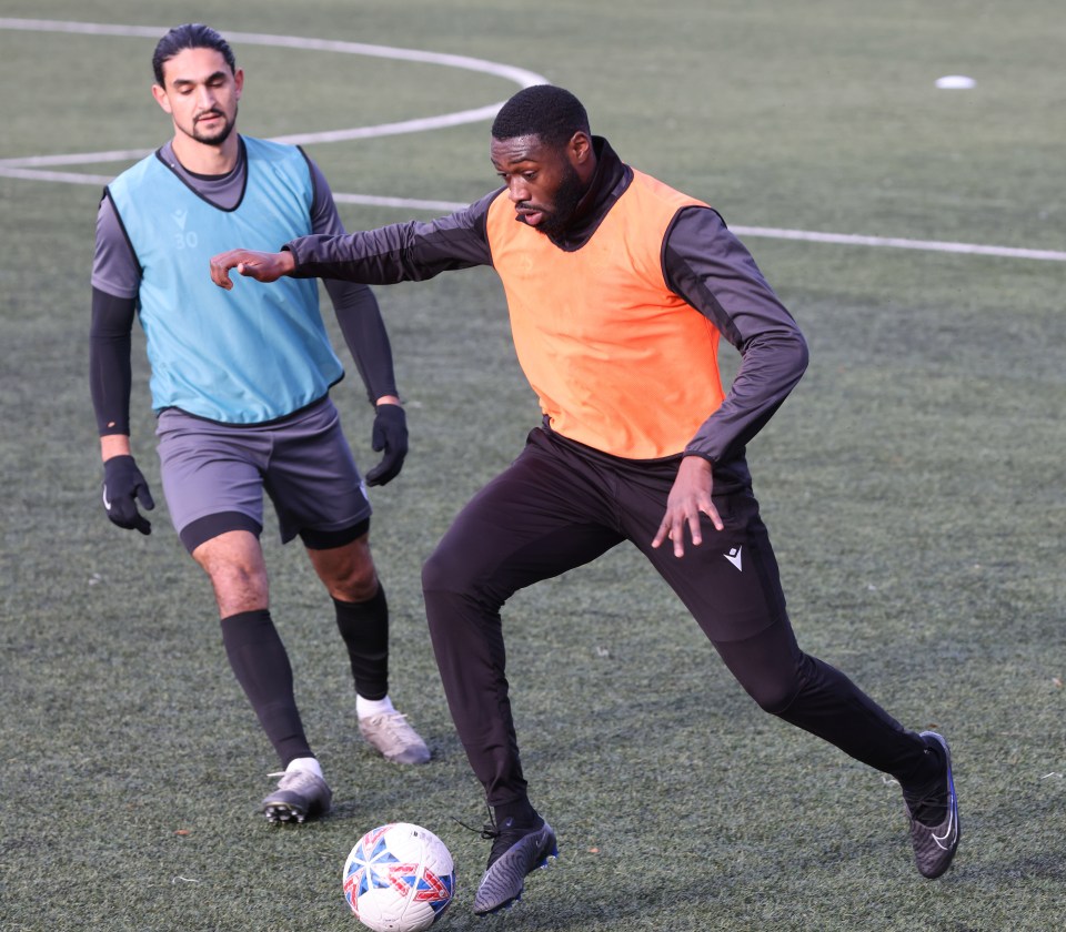 Paul Appiah (right) stars for Maidstone, the lowest-ranked team left in the Cup