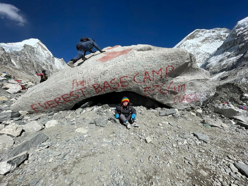 Brit Carter Dallas, 2, is believed to have become the youngest person to reach Everest base camp