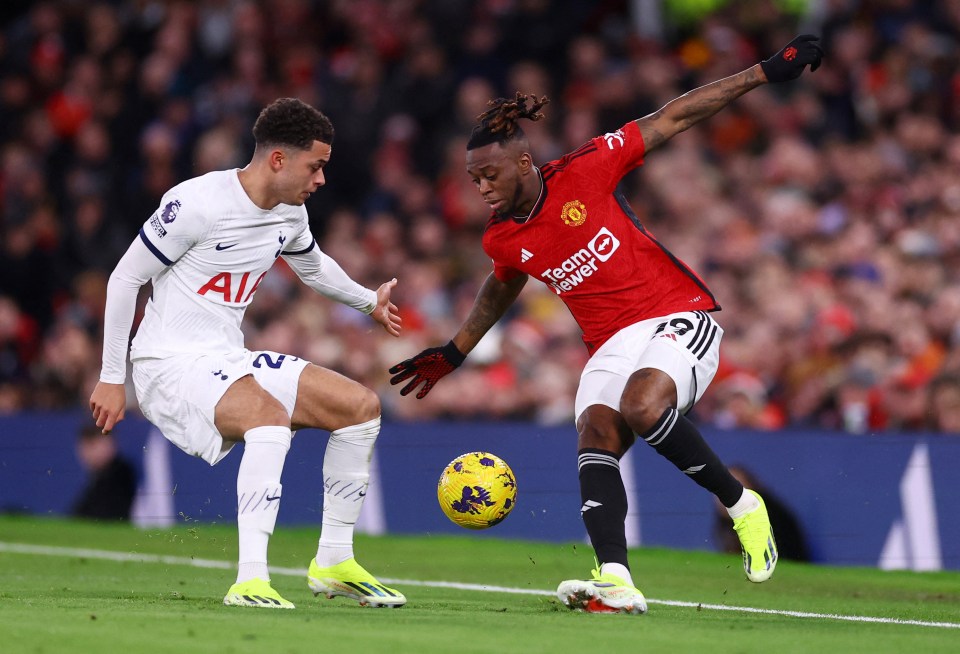 Aaron Wan-Bissaka was deployed as a left-back in Man Utd's clash with Spurs