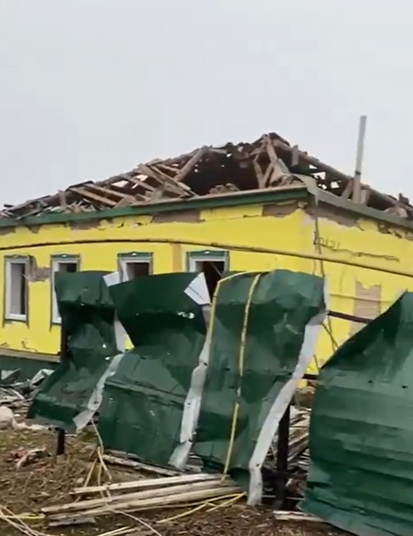 Six houses were damaged as a result of the embarrassing blunder