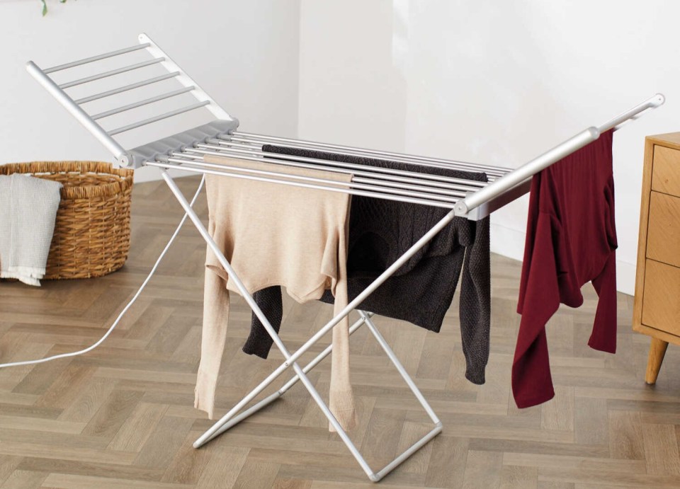 Aldi’s heated airer costs less than 7p to run