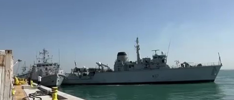 The collision took place off the coast of Bahrain with the ships limping back to port