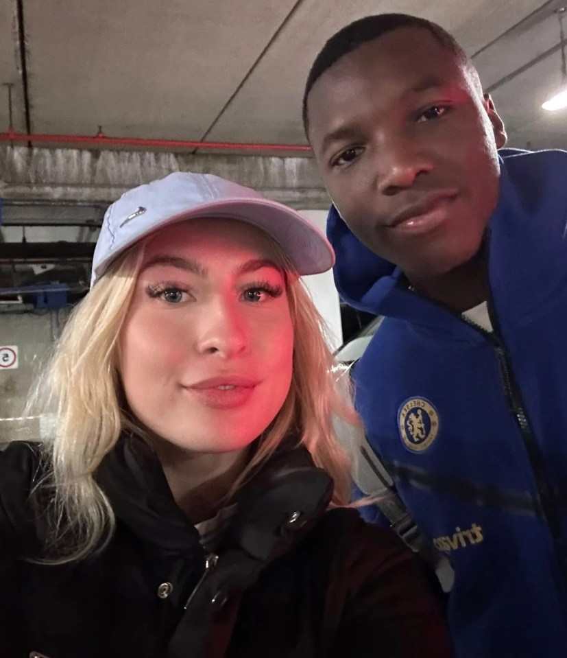 Astrid Wett’s latest photo saw her with Chelsea midfielder Moises Caicedo