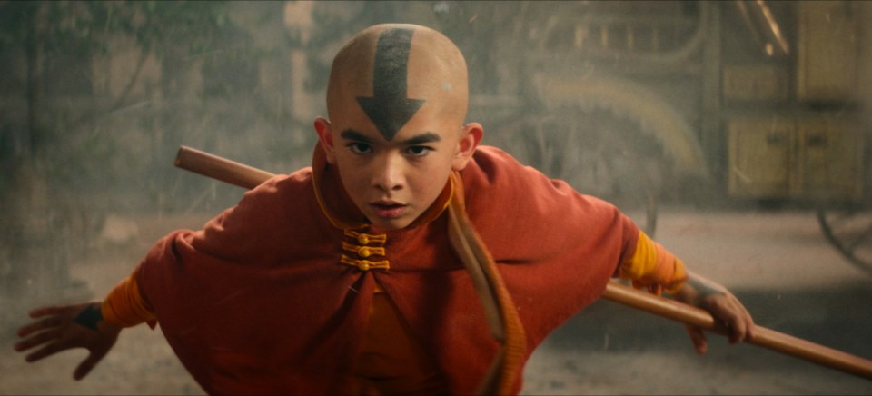 Avatar: The Last Airbender. Gordon Cormier as Aang in season 1 of Avatar: The Last Airbender. Cr. Courtesy of Netflix © 2023