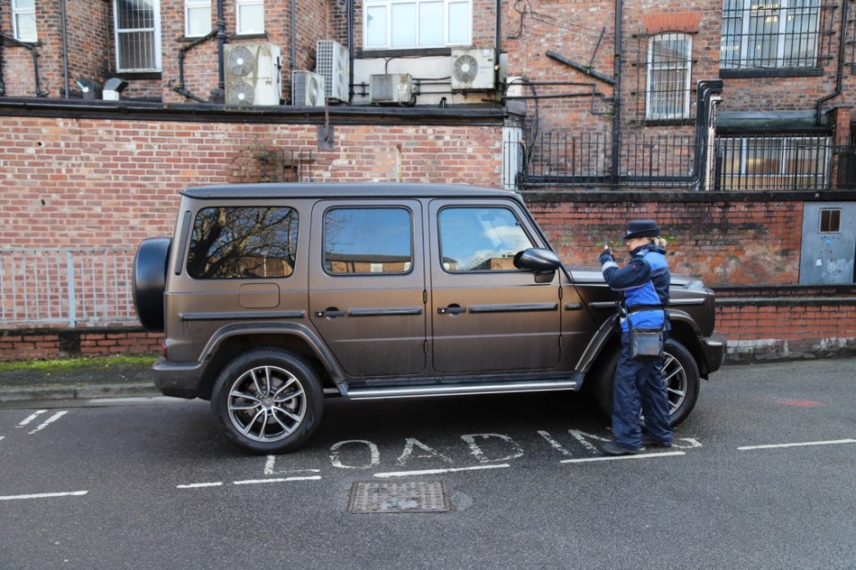 She received the penalty after parking in a loading bay in Cheshire