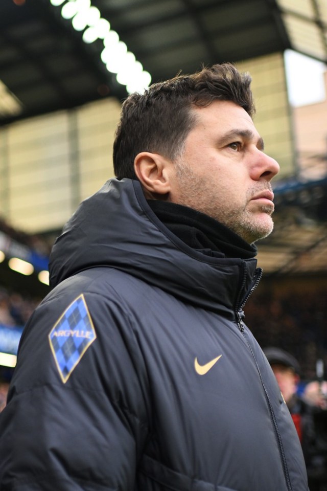 Chelsea boss Mauricio Pochettino could also be seen with an Argylle patch on his jacket