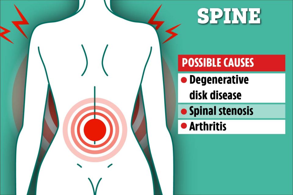 Spine pain can be caused by degenerative disk disease, spinal stenosis or arthritis