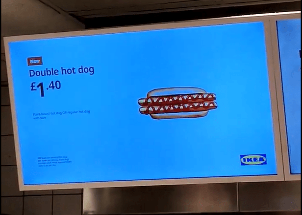 Ikea has launched double hot dogs across the vast majority of its stores