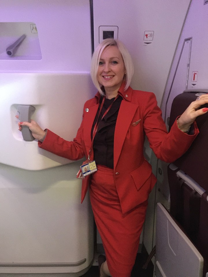 GLADIATORS : collect pics of Ace's wife Dionne Furman in her job as Virgin Airways aircrew.