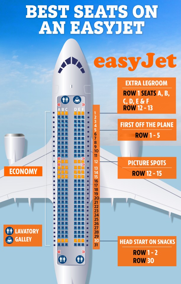 You can follow our handy plane map to ensure you get the seat that suits your needs.