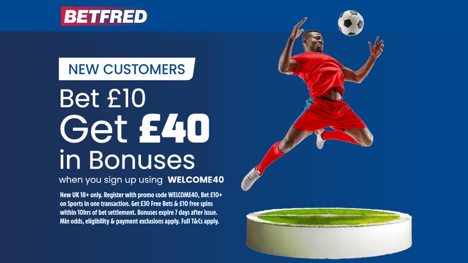 Crystal Palace vs Everton: Get £40 in free bets and bonuses with Betfred