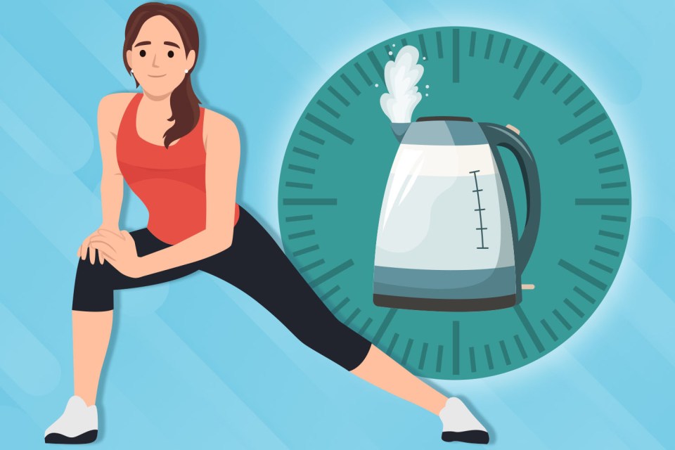 Try lunging while you wait for the kettle to boil