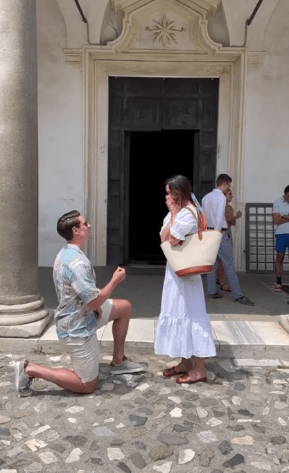 David Birtwistle proposed to girlfriend Hazel Wallace in Rome