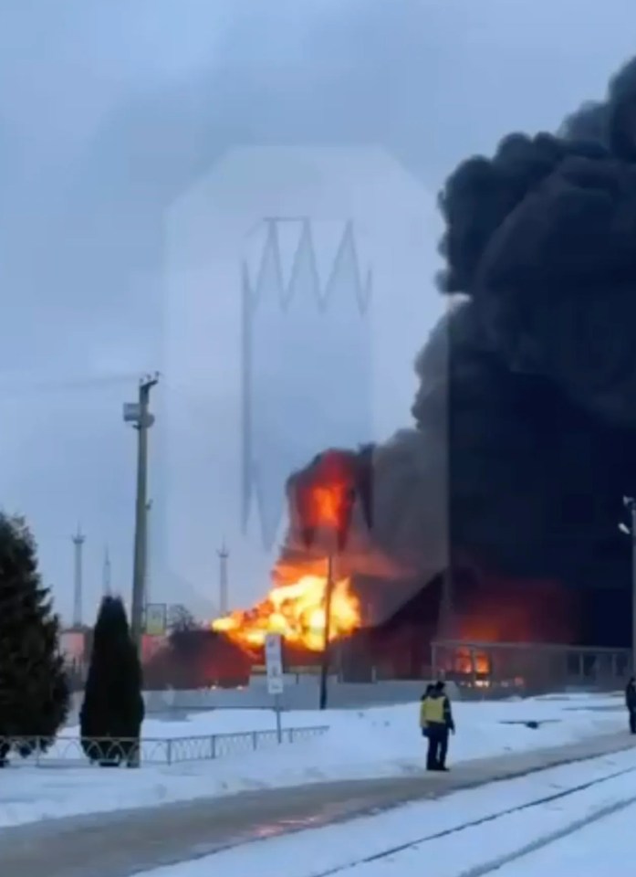 Four oil tanks reportedly burst into flames at the depot