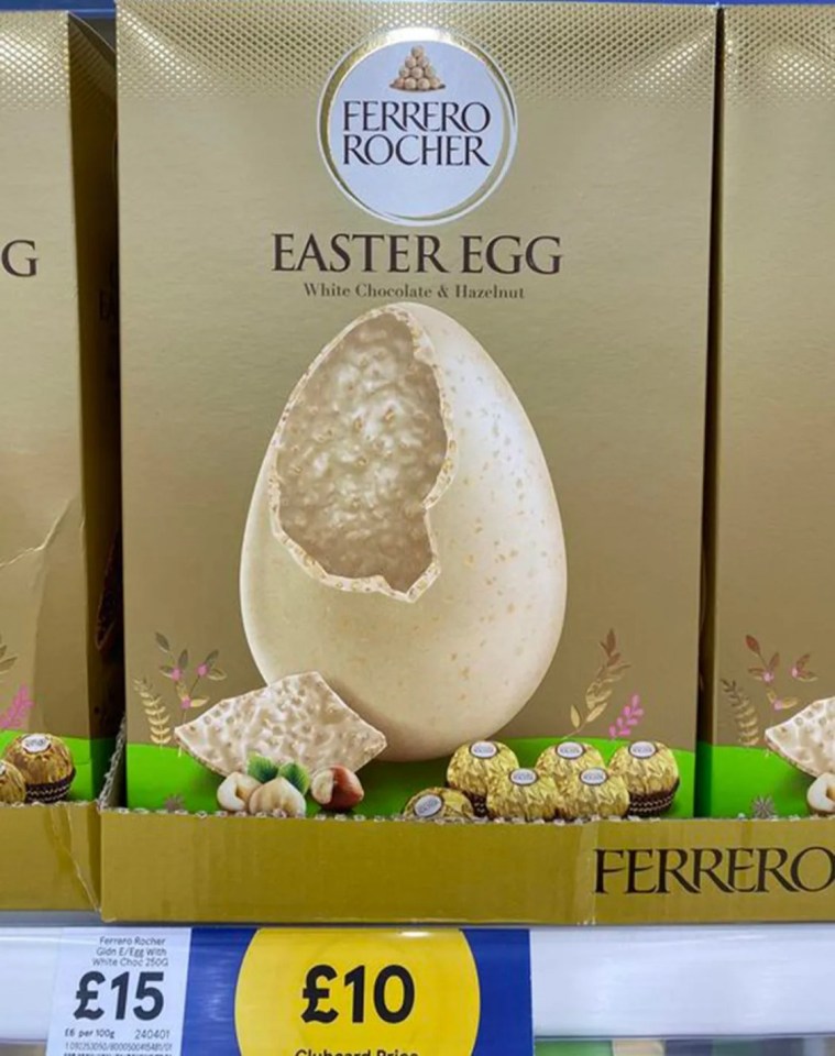 A shopper spotted this Ferrero Rocher Easter egg at their local Tesco