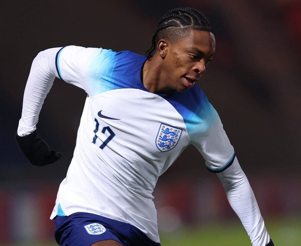 The winger is a regular for England's U20s