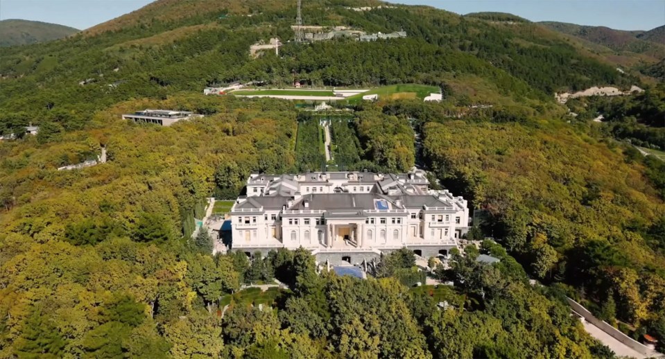 The attack happened some 45 miles away Putin’s £1bn palace near Gelendzhik on the Black Sea coast on the Praskoveevka Estate