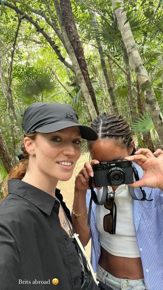 The couple explored a jungle earlier on in their holiday