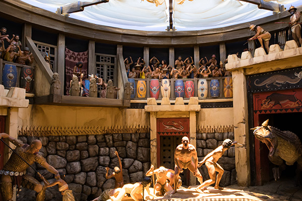 A model inside designed to represent biblical life before Noah's Ark