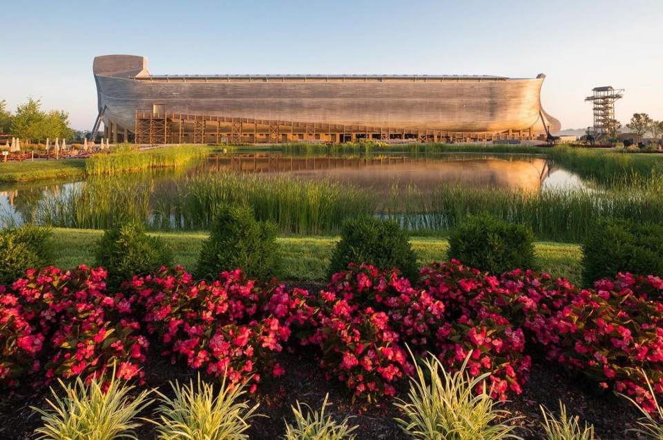 The ark is over 500 feet long and seven stories high