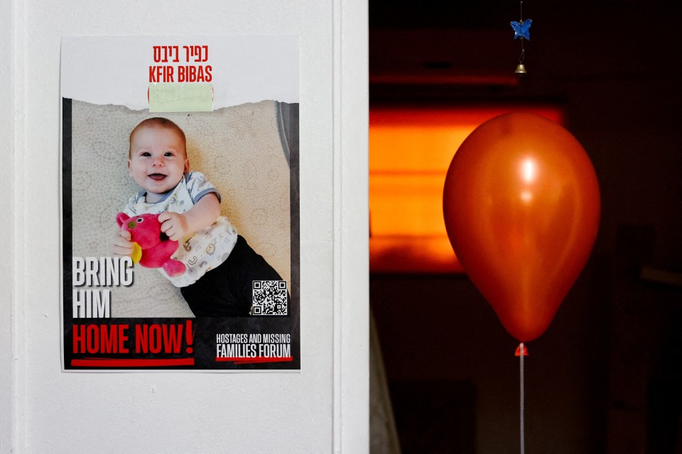 Kfir was only nine months old when Hamas terrorists kidnapped him alongside his mum and brother on October 7