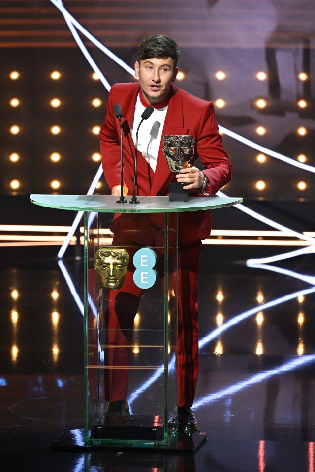 Barry collecting his Bafta award last year