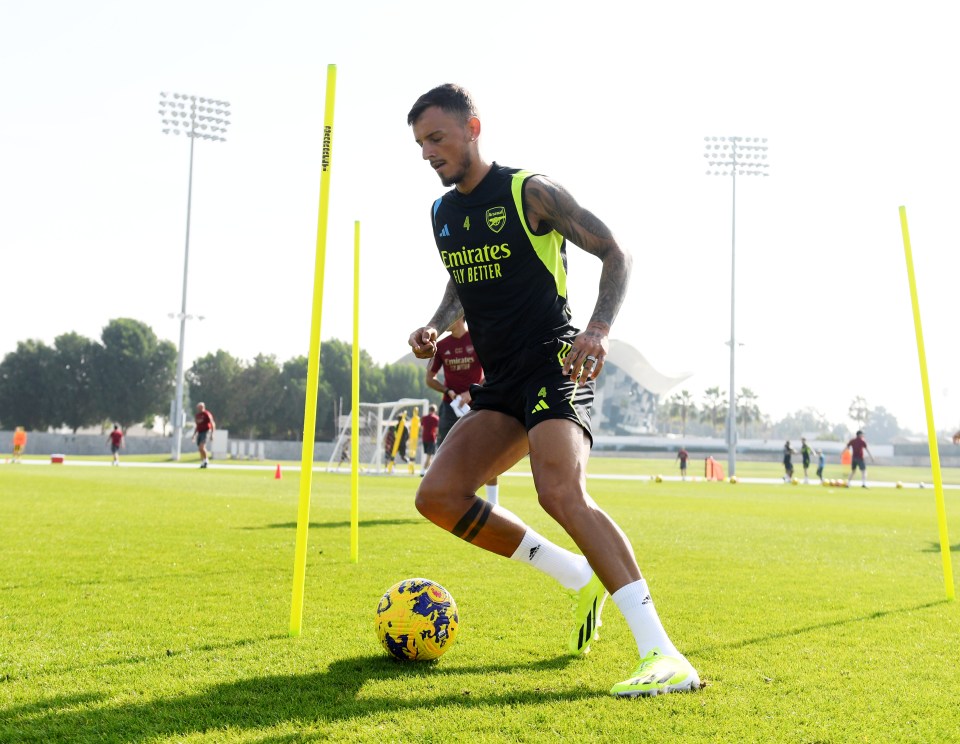 White, 26, has been training in Dubai with Arsenal