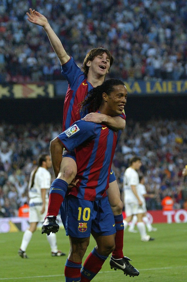 Ronaldinho helped Lionel Messi during his Barca breakthrough