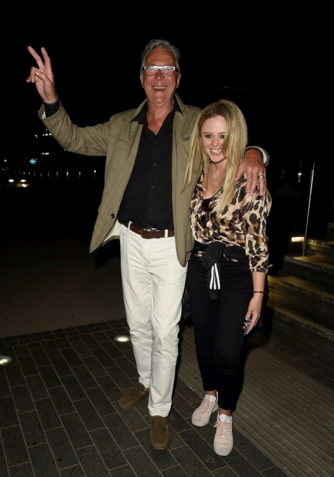 Emily pictured on a night out with her uncle