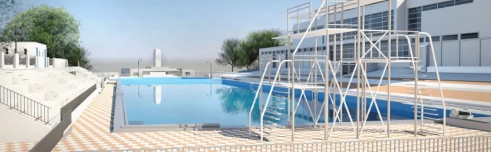 The diving boards will be brought back as well as the grandstand