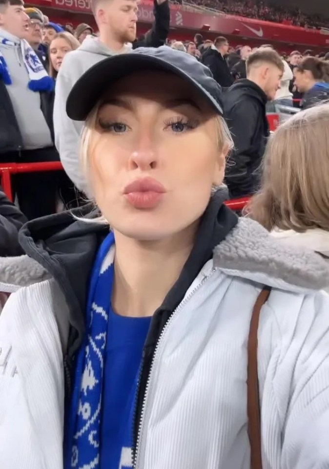 Astrid was in the away end to watch Chelsea play