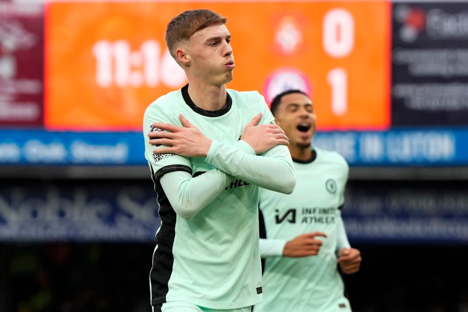 Cole Palmer netted a brace against Luton Town