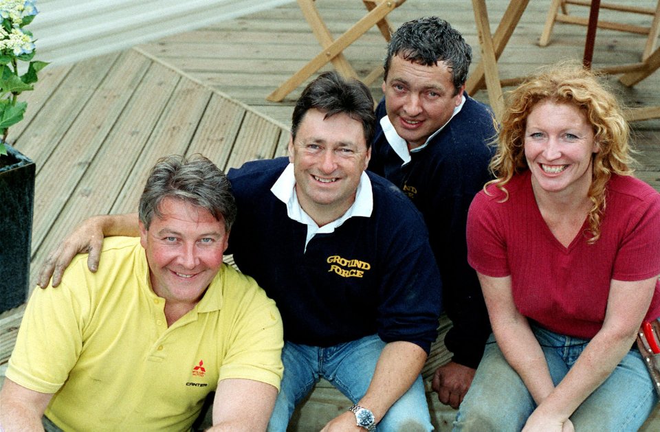 Tommy Walsh, Alan Titchmarsh, Will Shanahan and Charlie Dimmock on Ground Force