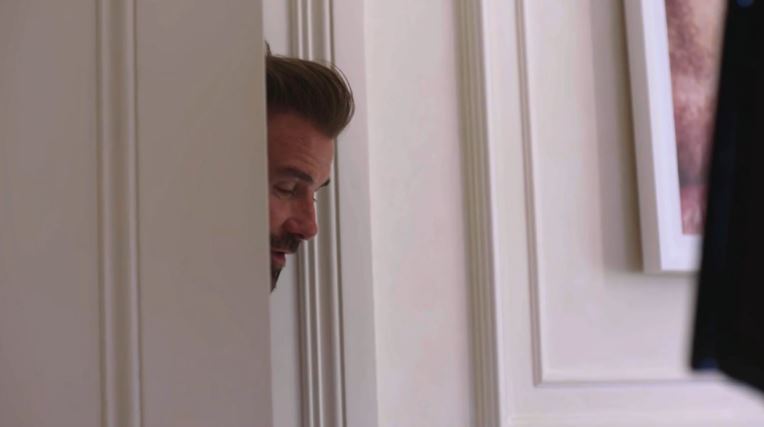 David appeared from behind the door to tell Victoria to tell the truth